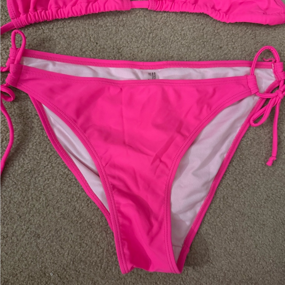 Vibrant Pink Triangle Bikini Set - image 2